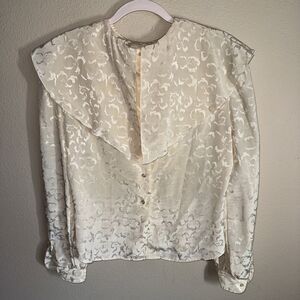 Langtry Gold Label Women’s Long Sleeve Blouse Beige Floral